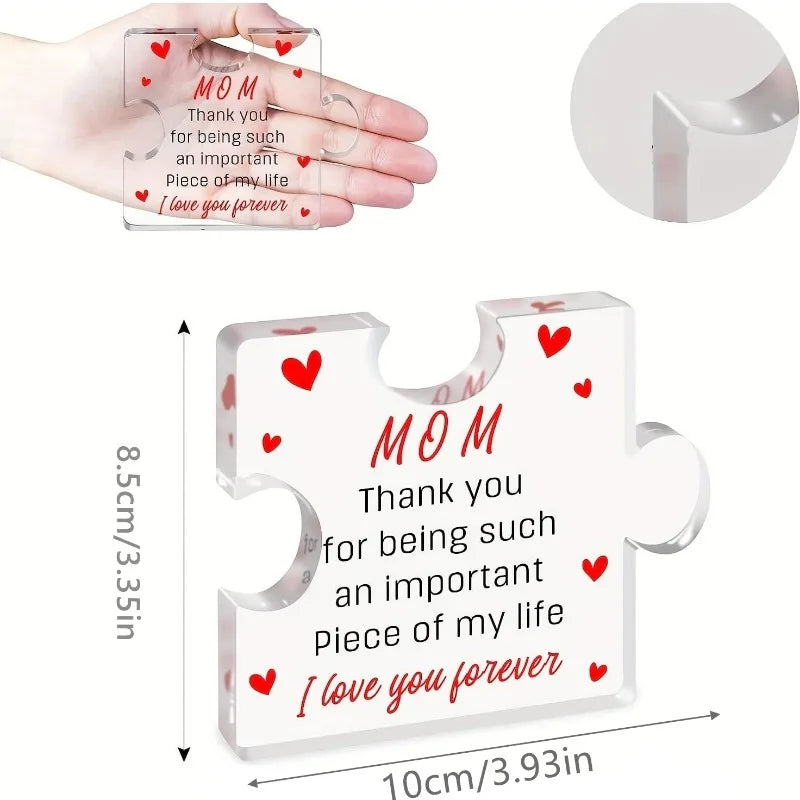 Gifts for Mom,Mothers Day Mom Gifts from Daughter Son,Birthday Gifts for Mom,Heartwarming Acrylic Desk Decorations